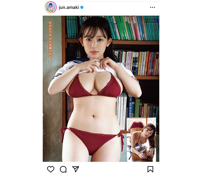 天木じゅん、セーラー服の下は・・・？ギャップがスゴいフェチショットで悩殺