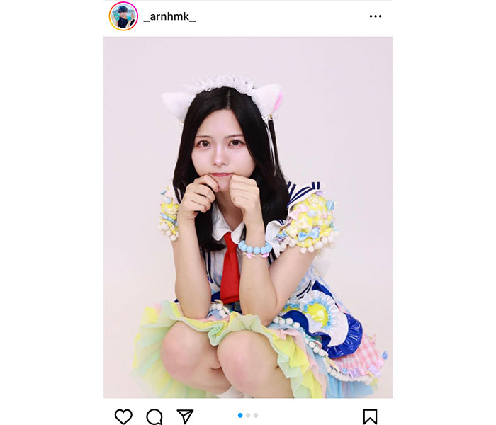 SKE48・荒野姫楓、猫耳×アイドル衣装の「ひめにゃん」ショットが可愛すぎる！