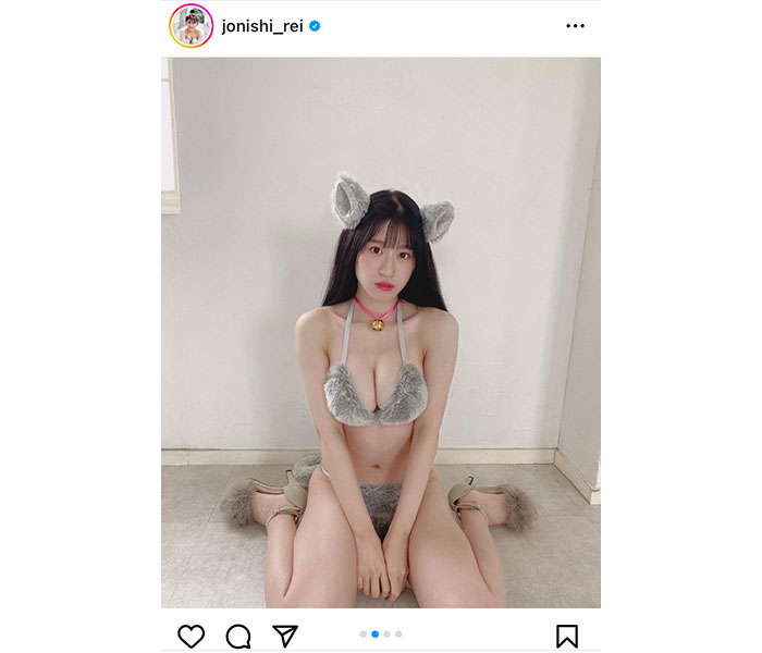 NMB48・上西怜、秘蔵の猫耳コスプレビキニショットで瞬殺！