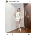 久間田琳加、ミニスカワンピースで『りんか丈』大胆披露！