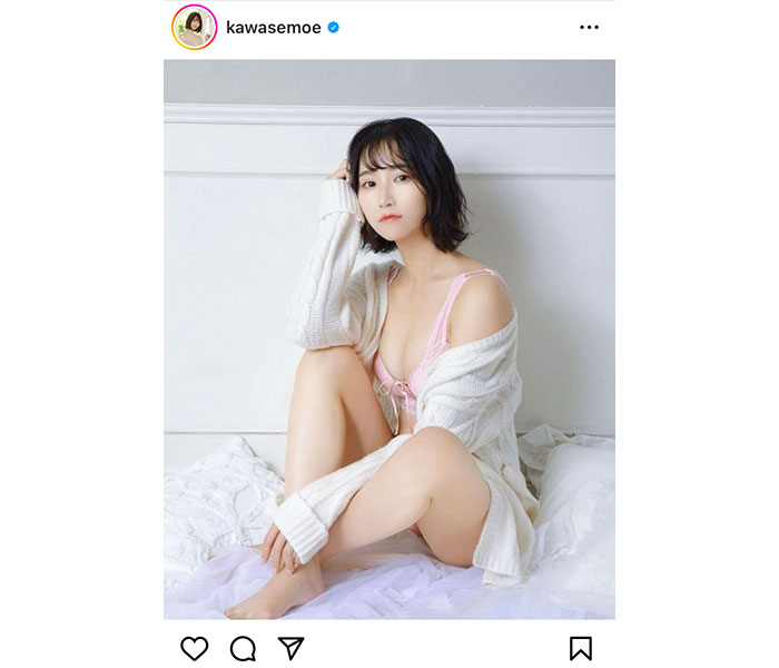 レースクイーン・川瀬もえ、妄想膨らむナイトブラ姿公開