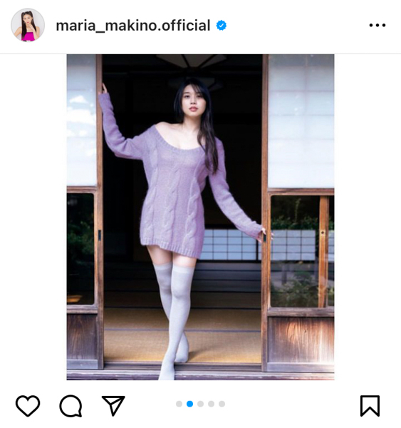 モー娘。牧野真莉愛、色っぽビキニやゆるっとニット姿で釘付けに！