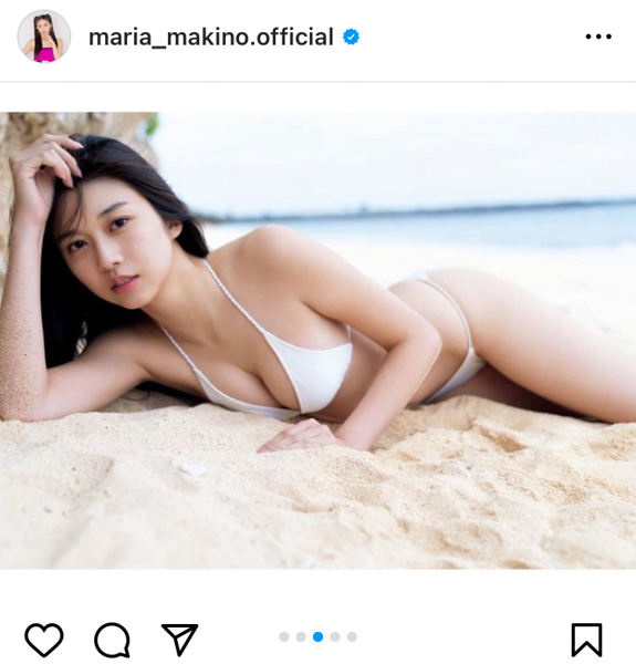 モー娘。牧野真莉愛、色っぽビキニやゆるっとニット姿で釘付けに！