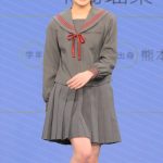 【写真特集】中島瑠菜さん、「制服アワード」でグレーのセーラー服を着こなしにっこりスマイル＜第10回日本制服アワード＞