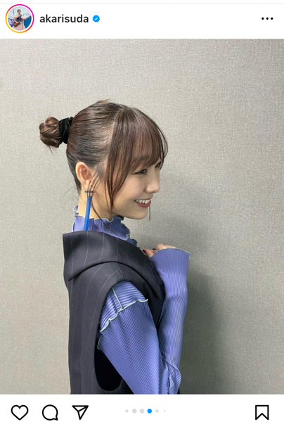 須田亜香里、アシメ衣装で披露した美脚に歓喜の声ぞくぞく