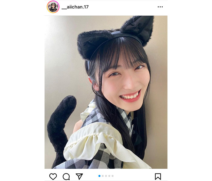 AKB48・佐藤綺星、猫耳メイドコスが可愛すぎると話題に！「メイドさんいかがでしたか〜？？」