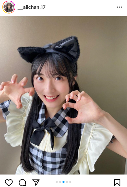 AKB48・佐藤綺星、猫耳メイドコスが可愛すぎると話題に！「メイドさんいかがでしたか〜？？」