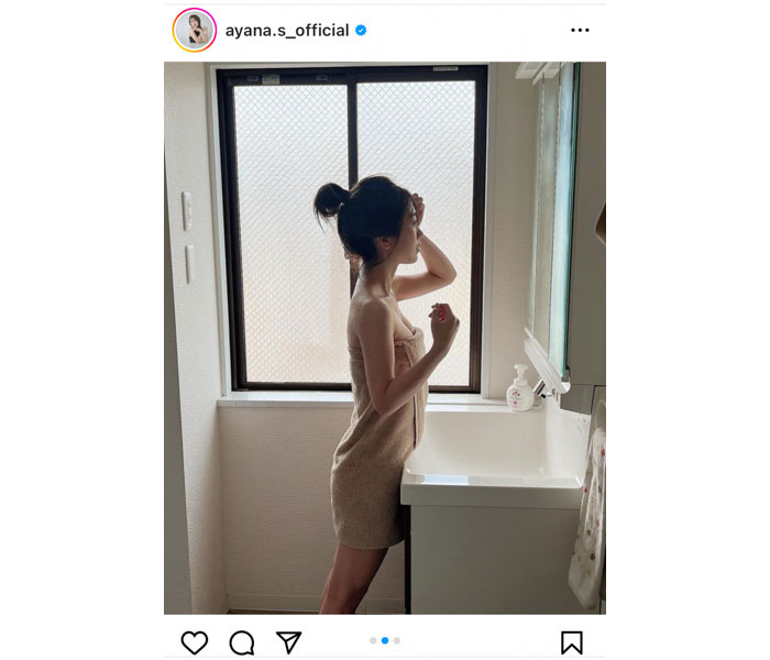 AKB48・篠崎彩奈、漂う生活感にドキドキのグラビアオフショットに反響「紙の写真集期待です」