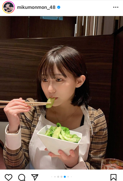 HKT48・田中美久、笑顔いっぱいの焼肉ショットにファン歓喜！