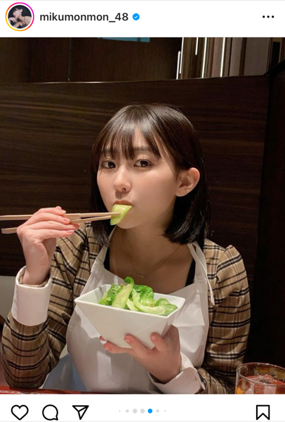 HKT48・田中美久、笑顔いっぱいの焼肉ショットにファン歓喜！