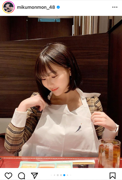 HKT48・田中美久、笑顔いっぱいの焼肉ショットにファン歓喜！