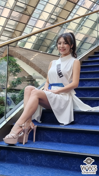 【写真特集】茨城代表・山口理子さん、白のクールなSDGs衣装でミスユニバーシティを語る！「自分の心を大切にするセルフラブを発信したい」