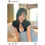 NMB48・上西怜、胸チラの至近距離ショットで誘惑！