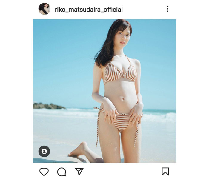 元櫻坂46・松平璃子、透明感溢れる美肌水着ショットを披露