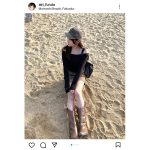 Popteenモデル・古田愛理、砂浜で美脚スラリ「かわいすぎ天使」「なんか絵になる」とファン歓喜！