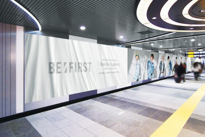 BE:FIRSTの特大ビジュアルが渋谷駅に登場