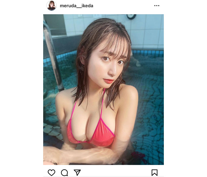 #ババババンビ・池田メルダ、色気混じりのしっとり銭湯ショットに歓喜の声！