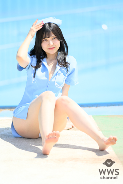 【写真特集】花音ここがナース服で登場！透明感バツグンの美脚にうっとり＜近代麻雀水着祭2023＞