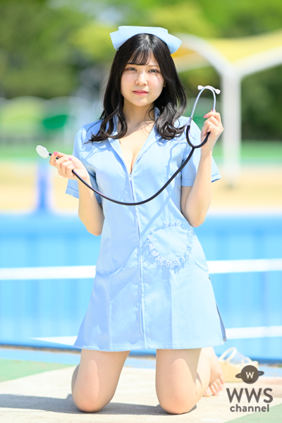 【写真特集】花音ここがナース服で登場！透明感バツグンの美脚にうっとり＜近代麻雀水着祭2023＞