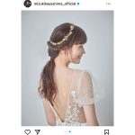 茅島みずき、背中ざっくり開きの純白ウェディングドレス姿を披露