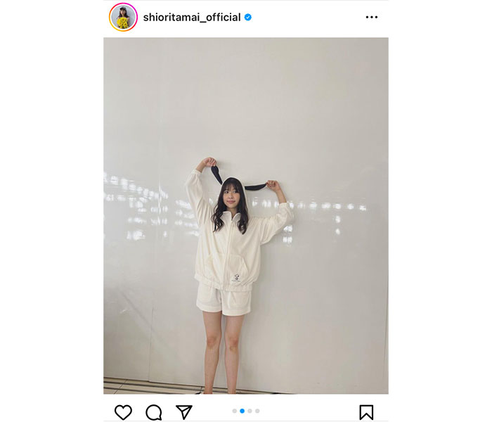 ももクロ・玉井詩織、美脚見せの部屋着ショットに「天使ですか！？？」「かわいすぎ！！！」の声ぞくぞく