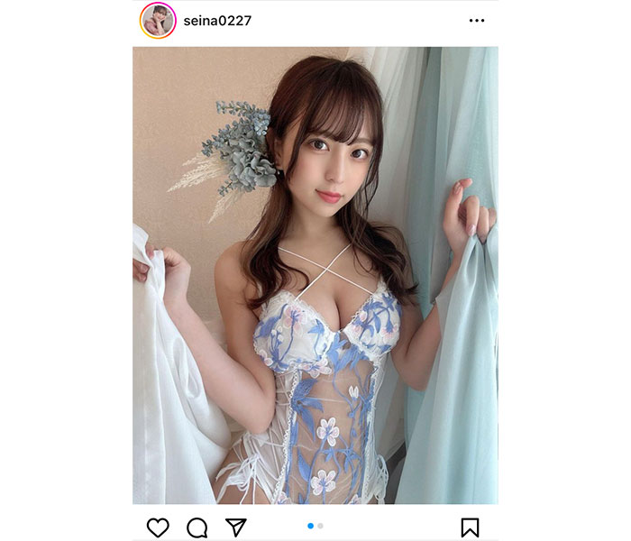 竹内星菜、スケスケセクシーな清楚ランジェリーのギャップを見せつける！