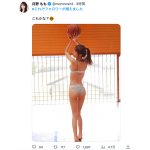 月野もも、下着姿で見せる美尻ラインとヘルシー美ボディ！