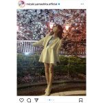 乃木坂46・山下美月、美脚見せのミニスカコーデで気分は夜桜デート