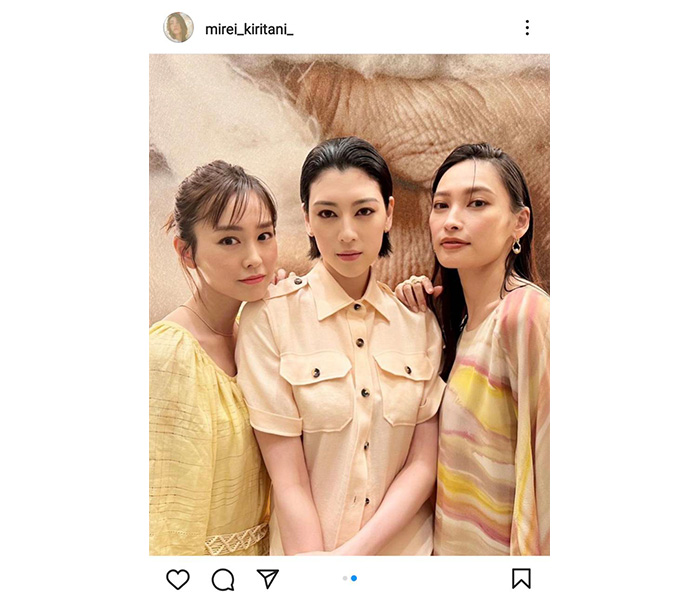 桐谷美玲、元sventeenモデル三吉彩花、大政絢とスリーショット公開！「ST黄金世代」「激レアショットご馳走様です」などとファン歓喜