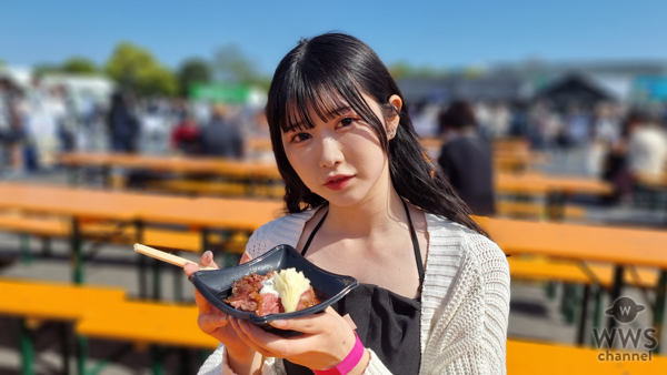 【動画】一宮彩夏(ジャムズ)が肉フェス2023で人生初の食レポ？！最上牛ステーキや飲めるハンバーグを完食！