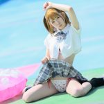【写真特集】桃乃ひめか（metarium）、制服コスでイチゴ柄パンツをチラリ！＜近代麻雀水着祭2023＞