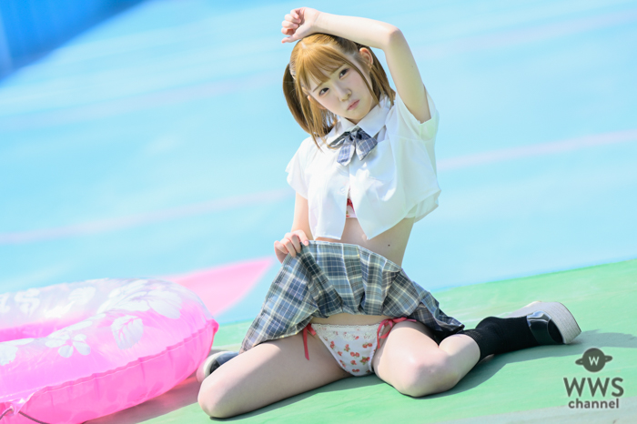 【写真特集】桃乃ひめか（metarium）、制服コスでイチゴ柄パンツをチラリ！＜近代麻雀水着祭2023＞