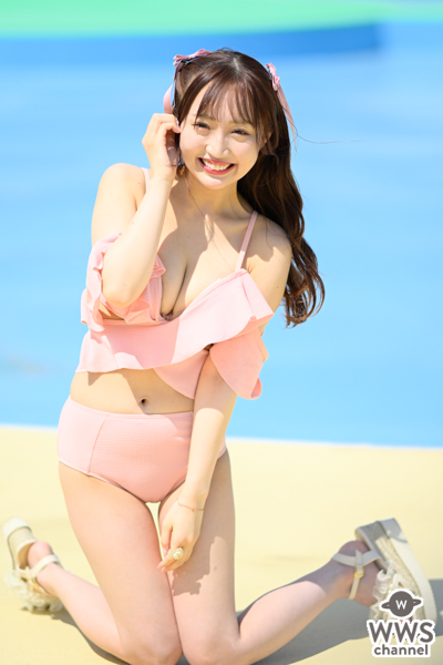 【写真特集】ほしのまりあ、マシュマロ美ボディ全開のガーリー水着で釘付け＜近代麻雀水着祭2023＞