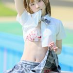 【写真特集】桃乃ひめか（metarium）、制服コスでイチゴ柄パンツをチラリ！＜近代麻雀水着祭2023＞