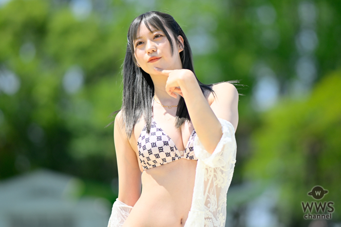 【写真特集】白咲紗夏（THE PINK MICROPHONE）、くびれ美ボディで大胆釘付け！＜近代麻雀水着祭2023＞