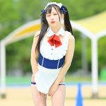 【写真特集】黒沢あかり（HOT DOG CAT）、メイド水着コスで見事な脚線美披露！＜近代麻雀水着祭2023＞