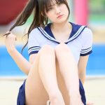 【写真特集】ハーフ美少女・田島怜華（dela model）、セーラーコスで魅せる抜群スタイル＆透明美ボディ！＜近代麻雀水着祭2023＞