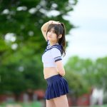 【写真特集】ハーフ美少女・田島怜華（dela model）、セーラーコスで魅せる抜群スタイル＆透明美ボディ！＜近代麻雀水着祭2023＞
