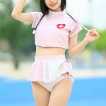 【写真特集】琴吹ゆず（RiNCENT.）、黒髪ショートが映えるナースコスで視線釘付け！＜近代麻雀水着祭2023＞