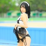 【写真特集】冬野れい（1つ足りない賽は投げられた）、メイド風コスからセクシー黒ビキニ披露＜近代麻雀水着祭2023＞