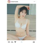 マーフィー波奈、ランジェリーで見せる透明感ボディにファンうっとり