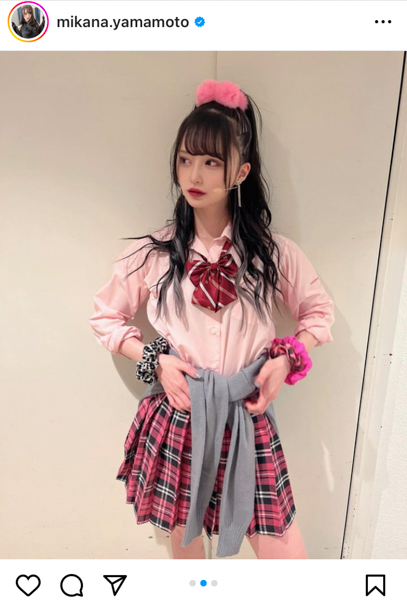 NMB48・山本望叶、制服ギャルに扮した衣装ショットが可愛すぎる！