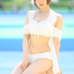 【写真特集】はるき（エレクトリックリボン）、もち肌にうっとりなガーリー水着で魅了＜近代麻雀水着祭2023＞
