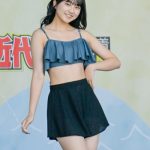 【写真特集】現役JK・苺ひな（グランダルメ）、お腹チラリなマリンルックで健康美ボディ披露＜近代麻雀水着祭2023＞