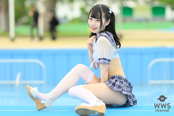 【写真特集】夏宮みずほ（なないろ∞ミルキーウェイ）、セクシーな制服コスで映える黒髪ハーフツイン！＜近代麻雀水着祭2023＞