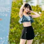 【写真特集】現役JK・苺ひな（グランダルメ）、お腹チラリなマリンルックで健康美ボディ披露＜近代麻雀水着祭2023＞