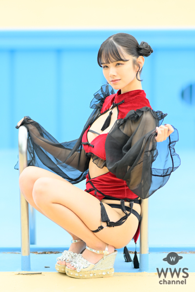 【写真特集】後藤まつり（アイテムはてるてるのみ）、セクシーチャイナコスで際立つ透明肌！＜近代麻雀水着祭2023＞