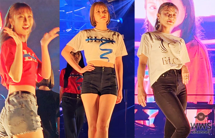 【動画】新井美穂、瑠璃奈が美腹筋＆美脚アピール、家平有希はスレンダーボディあらわにELCXステージにデニムコーデで登場！＜MUSIC CIRCUS FUKUOKA＞