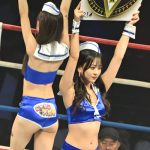 【写真特集】K-1 GIRLS・宮野真菜＆まえだまはる、青いマリンルックで魅せる肌見せ美ボディ！＜K-1 WORLD GP 2023＞