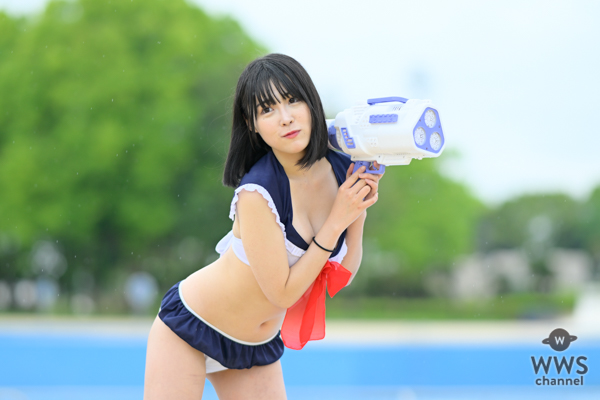 【写真特集】みーあん（1つ足りない賽は投げられた）、セーラー服風の水着コスで美脚全開＜近代麻雀水着祭2023＞